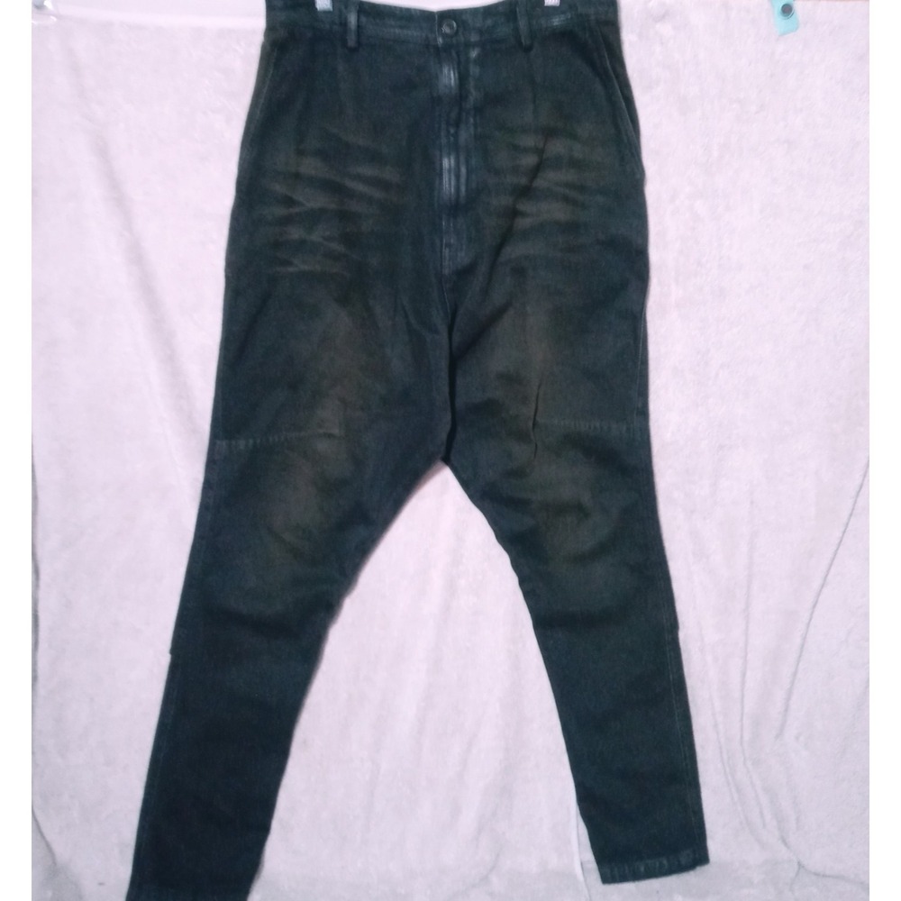 RUNDHOLZ Black sz S Drop Crotch Denim Jeans Pants Avant Garde